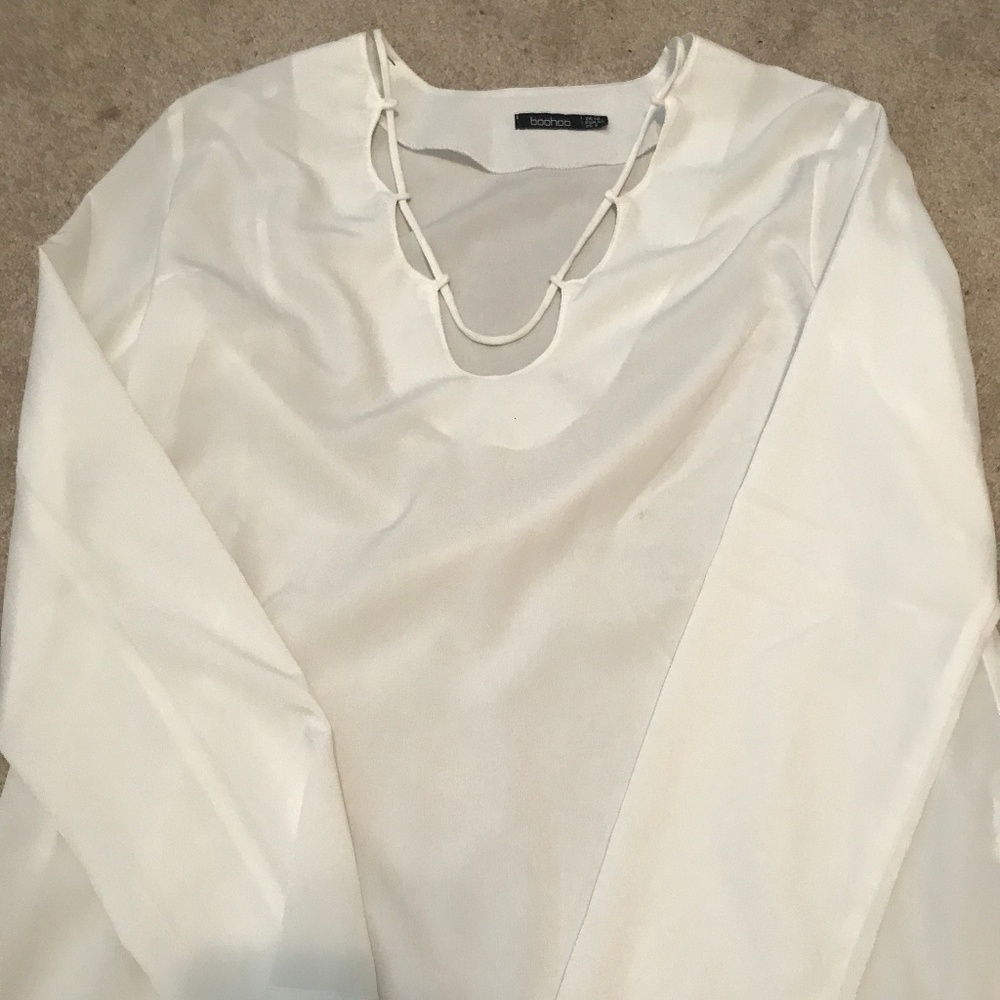 Sheer white top
